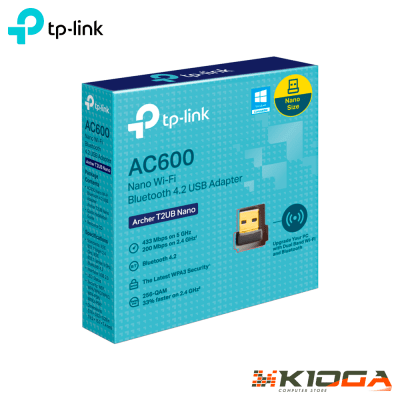 ADAPTADOR USB WIRELESS + BLUETOOTH TP-LINK ARCHER T2UB NANO AC600 DUAL BAND