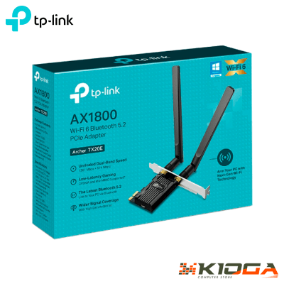 ADAPTADOR PCIE WIRELESS+BLUETOOTH 5.2 TP-LINK ARCHER TX20E AX1800 WI-FI 6