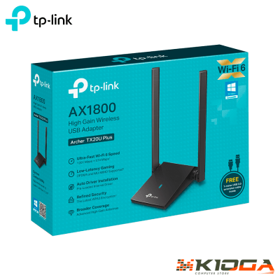 ADAPTADOR USB 3.0 WIRELESS TP-LINK ARCHER TX20U PLUS AX1800 HG DUAL BAND WI-FI 6 (2.4GHZ + 5GHZ)1