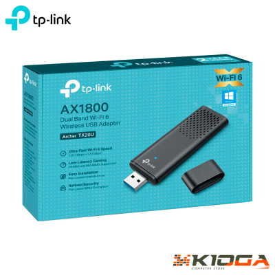 ADAPTADOR USB 3.0 WIRELESS TP-LINK ARCHER TX20U V1 AX1800 MU-MIMO DUAL BAND(2.4GHZ + 5GHZ)1