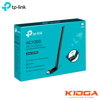 ADAPTADOR USB 3.0 WIRELESS TP-LINK ARCHER T3U PLUS AC1300 HG DUAL BAND WI-FI 5 (2.4GHZ + 5GHZ)