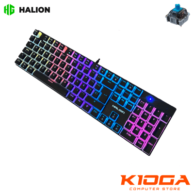 TECLADO HALION ASGARD HA-KG941 PUDDING KEYS RAINBOW - BLUE SWITCH