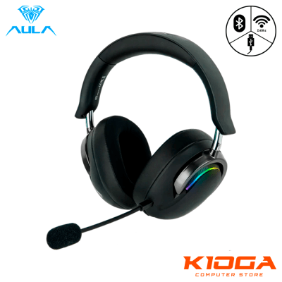 AUDIFONO AULA A700 WIRELESS BLACK/GREY 7.1 ANC RGB - WIRED/BT/2.4G