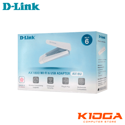 ADAPTADOR USB 3.0 WIRELESS D-LINK AX18U AX1800 DUAL BAND WI-FI 6 (2.4GHZ + 5GHZ)1