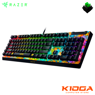 TECLADO RAZER BLACKWIDOW V4 X CHROMA POKEMON EDITION - GREEN SWITCH1