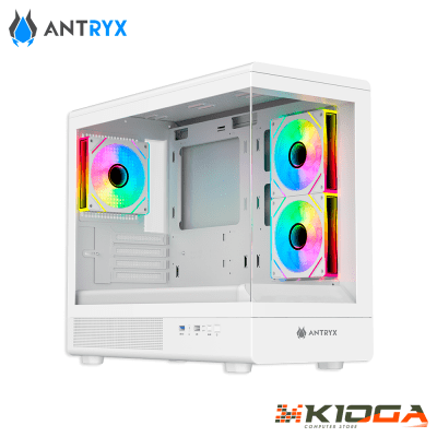 CASE ANTRYX FX 630M WHITE INFINITY ARGB, FAN X3, USB 3.0 + USB 2.01