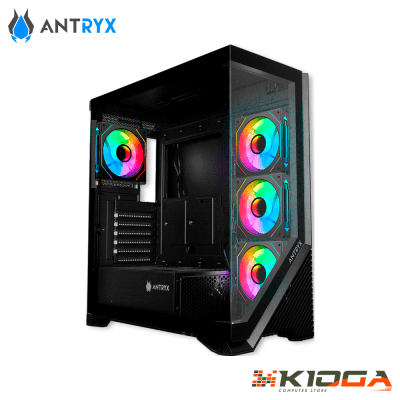 CASE ANTRYX FX 650 BLACK ARGB, FAN X4,VIDRIO TEMPLADO