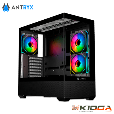 CASE ANTRYX FX 740 BLACK ARGB, FAN X3, USB TYPE-C