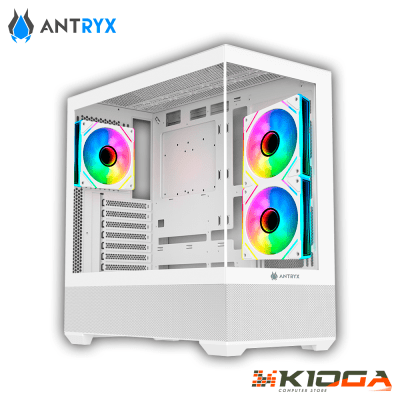 CASE ANTRYX FX 740 WHITE ARGB, FAN X3, USB TYPE-C