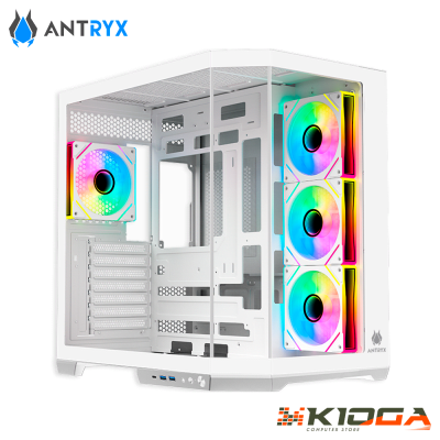 CASE ANTRYX FX 800 WHITE INFINITY ARGB, FAN X4, USB TYPE-C1