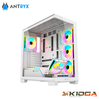 CASE ANTRYX FX 850 PRO WHITE INFINITY ARGB, FAN X5, USB TYPE-C