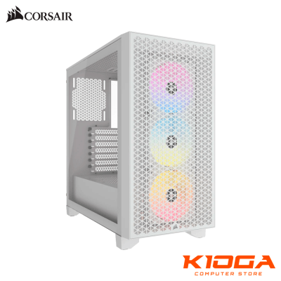 CASE CORSAIR 3000D RGB AIRFLOW WHITE, ARGB FAN X3, 2 USB 3.2