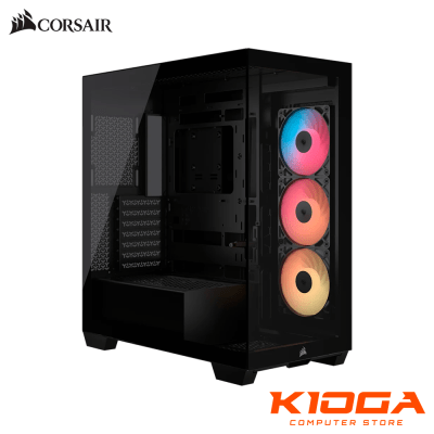 CASE CORSAIR 3500X RS-R ARGB BLACK, ARGB FAN X3, 2 USB 3.2 + 1 USB TYPE-C