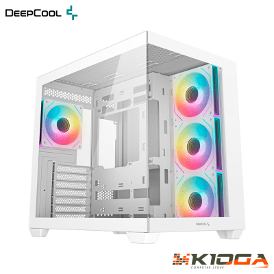 CASE DEEPCOOL CG530 4F ARGB WHITE - 2 USB 3.0 + TYPE-C