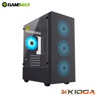 CASE GAMEMAX EDGE BLACK RAINBOW1