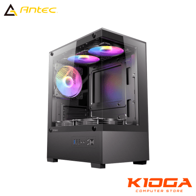 CASE GAMER ANTEC VCX100M ARGB BLACK, MINI TOWER, 5 FAN ARGB, M-ATX, USB 3.0 x2 USB 2.01