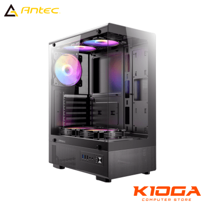 CASE GAMER ANTEC VCX300 ARGB BLACK, MID TOWER, 5 FAN ARGB, ATX, USB 3.0 x2 USB 2.01