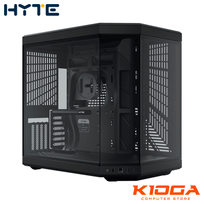 CASE HYTE Y70 PITCH BLACK, PCIe 4.0 GPU RISER, TYPE-C + 2 USB3.0
