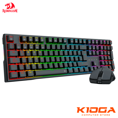 COMBO REDRAGON S146-SP TRUNDLE K668RGB RED SWITCH + K1NG M724 BLACK