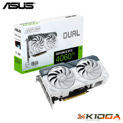 TARJ. DE VIDEO ASUS DUAL WHITE GEFORCE RTX 4060TI 8GB GDDR6