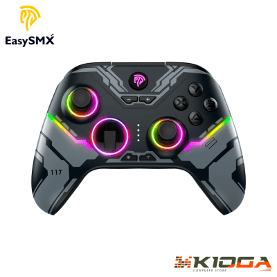 MANDO INALAMBRICO EASYSMX X15 MECHA MULTIPLATAFORMA RGB 2.4GHZ/BT/WIRED HALL TRIGER + JOYSTICK