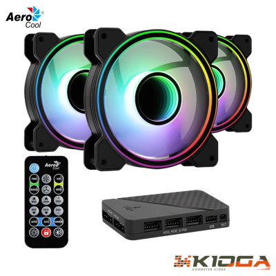 FAN KIT(3 FAN + CONTROLLER) AEROCOOL MIRAGE 12 ARGB PRO