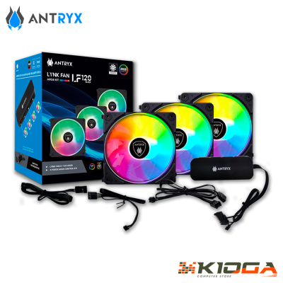 FAN KIT(3 FAN + CONTROLLER) ANTRYX LYNK FAN LF120 BLACK1