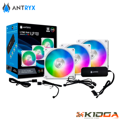 FAN KIT(3 FAN + CONTROLLER) ANTRYX LYNK FAN LF120 WHITE1