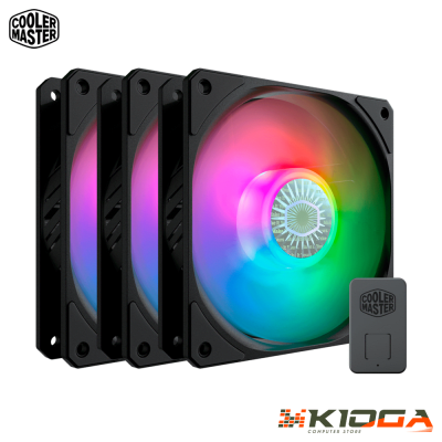 FAN KIT(3 FAN + CONTROLLER) COOLER MASTER SICKLEFLOW BLACK 120MM1