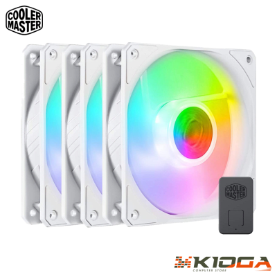 FAN KIT(3 FAN + CONTROLLER) COOLER MASTER SICKLEFLOW WHITE 120MM1