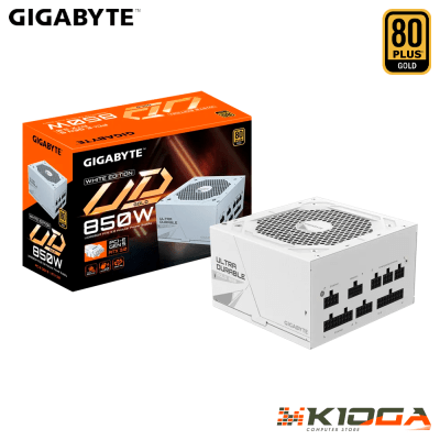 FUENTE FULL MODULAR GIGABYTE UD850GM PG5W 850W 80+ GOLD PCIe GEN 5.0 WHITE1