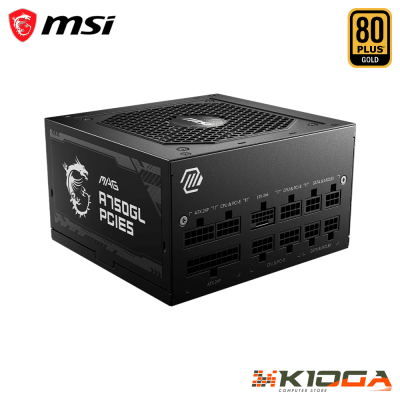 FUENTE FULL MODULAR MSI MAG A750GL PCIE5 750W 80+ GOLD