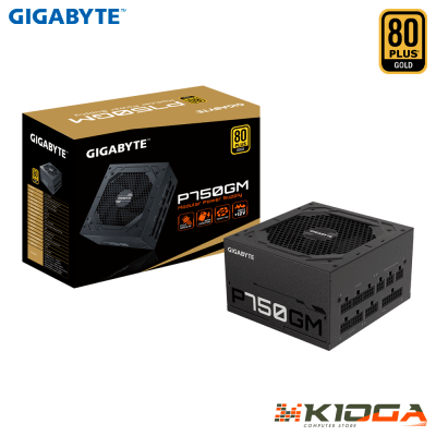 FUENTE FULL MODULAR GIGABYTE P750GM 750W 80+ GOLD