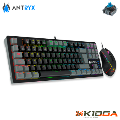 KIT GAMING ANTRYX GC-5500 (TECLADO MECANICO + MOUSE) - BLUE SWITCH