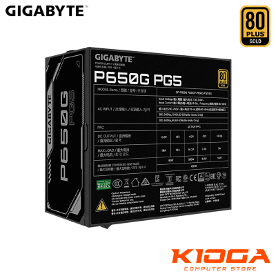 FUENTE GIGABYTE P650G PCIE 5.1 650W 80+ GOLD