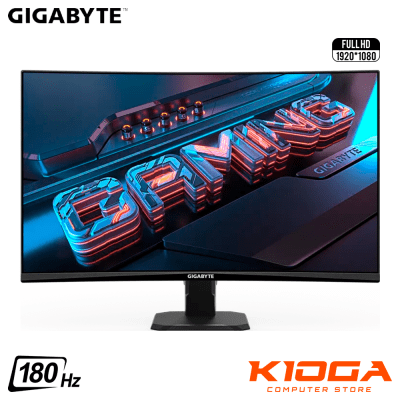 MONITOR GIGABYTE GAMING 27'' CURVO GS27FC FHD VA 180Hz 1MS 108% sRGB - 2 HDMI + 1DP