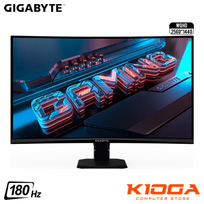 MONITOR GIGABYTE 27'' CURVO GS27QCA QHD(2560x1440) 180Hz 1MS 122% sRGB - 2 HDMI + 1DP1