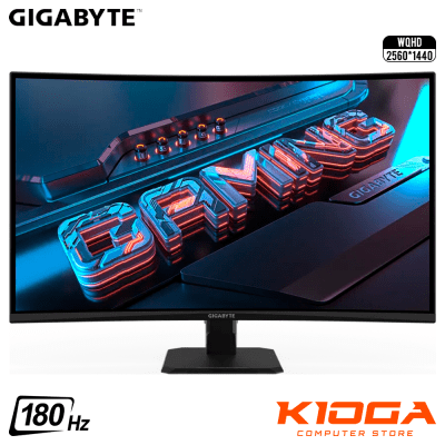 MONITOR GIGABYTE 32'' CURVO GS32QCA WQHD(2560x1440) 180Hz 1MS 120% sRGB - 2 HDMI + 1DP