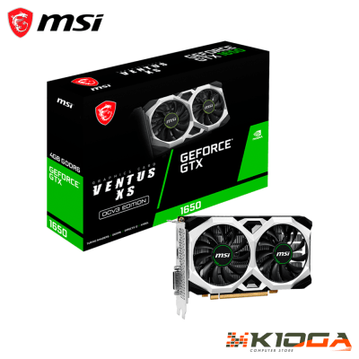 TARJ. DE VIDEO MSI D6 VENTUS XS OCV3 GEFORCE GTX 1650 4GB GDDR6