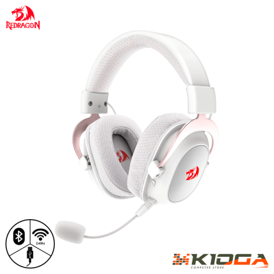 AUDIFONO REDRAGON ZEUS X PRO RGB WIRELESS WHITE - WIRED/BT/2.4G