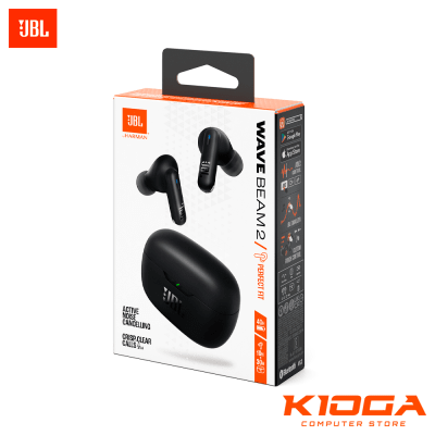 AUDIFONO JBL WAVE BEAM 2 EARBUDS TWS BLACK - CANCELACION DE RUIDO ACTIVA + DEEP BASS