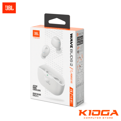 AUDIFONO JBL WAVE BUDS 2 EARBUDS TWS WHITE - CANCELACION DE RUIDO ACTIVA + DEEP BASS1