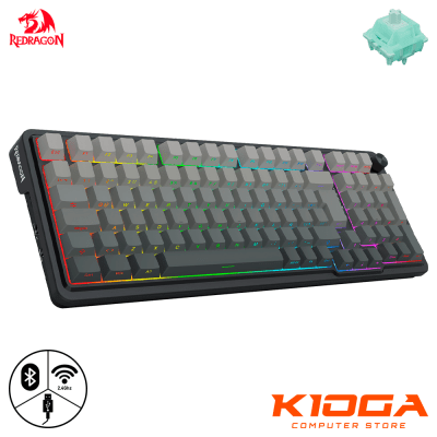 TECLADO REDRAGON EISA MAX WIRELESS DEGRADADO 96% - MINT GREEN SWITCH - WIRED/BT/2.4G