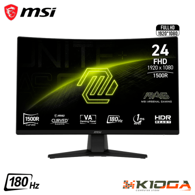 MONITOR MSI MAG 242C 24'' CURVO VA FHD 1MS 180Hz