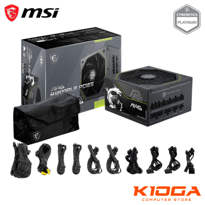 FUENTE FULL MODULAR MSI MAG A1200PLS PCIE5 1200W 80+ PLATINUM ATX 3.1 CYBENETICS PLATINUM1