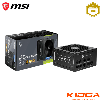 FUENTE FULL MODULAR MSI MAG A750GLS PCIE5 750W 80+ GOLD ATX 3.1 CYBENETICS GOLD