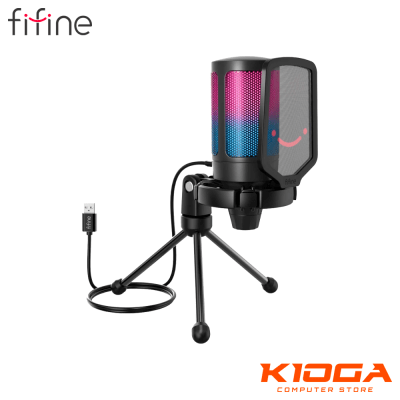 MICROFONO FIFINE A6V BLACK - MICROFONO CONDENSADOR CARDIODE + TRIPODE + FILTRO ANTI POP1