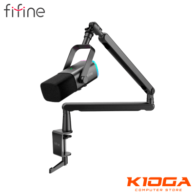 MICROFONO FIFINE AMPLIGAME TAM8 RGB BLACK DINAMICO USB XLR BRAZO LOW PROFILE1