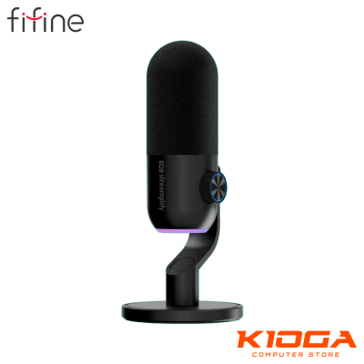 MICROFONO STREAMPLIFY MIC MINI-48-RGB BLACK + STAND - CONDENSADOR CARDIODE