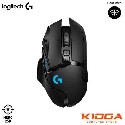 MOUSE GAMER INALÁMBRICO LOGITECH G502 LIGHTSPEED NEGRO, HERO 25K, RGB1